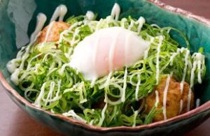 半熟たまごとネギたっぷりたこ焼き